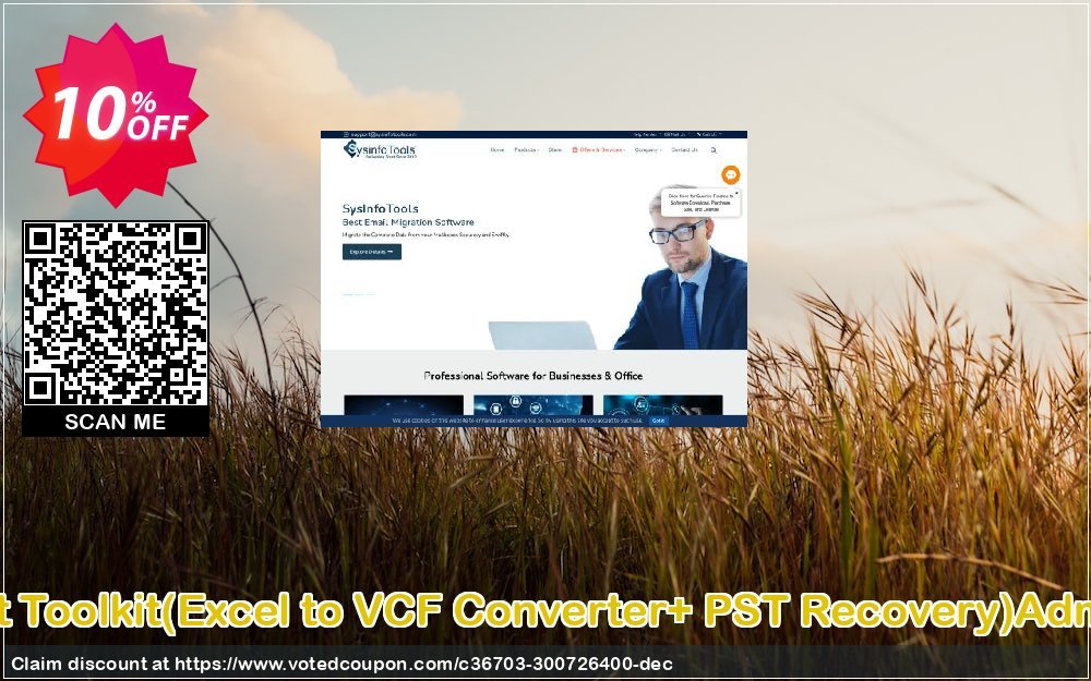 Email Management Toolkit, Excel to VCF Converter+ PST Recovery Administrator Plan Coupon, discount Promotion code Email Management Toolkit(Excel to VCF Converter+ PST Recovery)Administrator License. Promotion: Offer Email Management Toolkit(Excel to VCF Converter+ PST Recovery)Administrator License special discount 