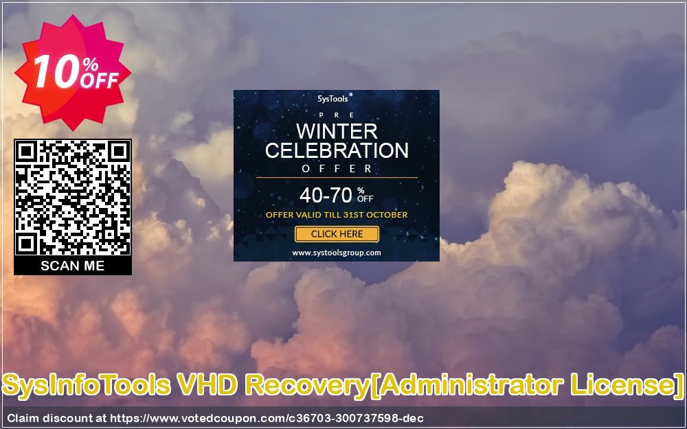 SysInfoTools VHD Recovery/Administrator Plan/ Coupon, discount Promotion code SysInfoTools VHD Recovery[Administrator License]. Promotion: Offer SysInfoTools VHD Recovery[Administrator License] special discount 