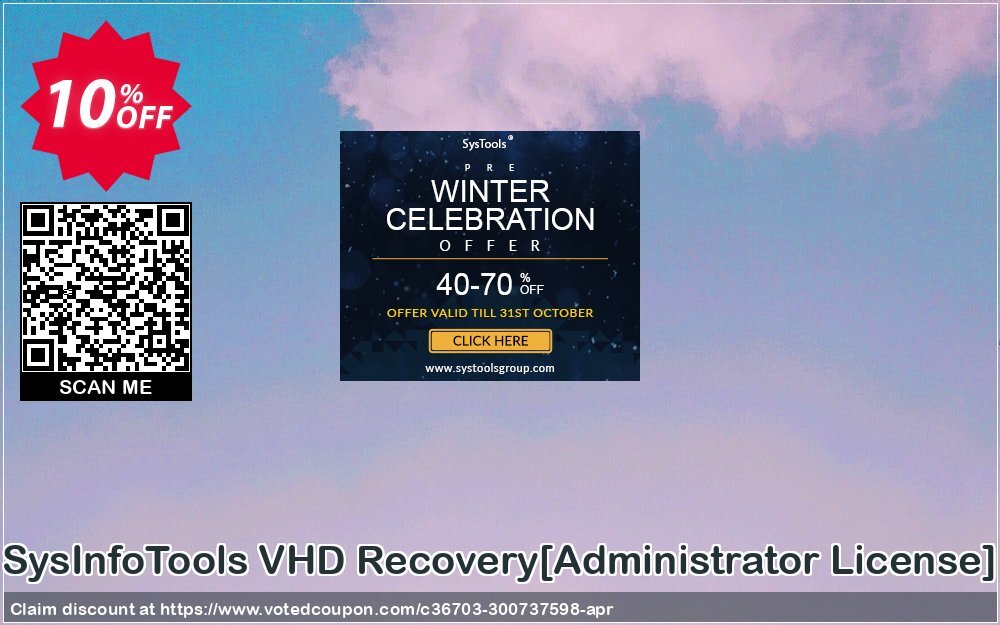 SysInfoTools VHD Recovery/Administrator Plan/ Coupon, discount Promotion code SysInfoTools VHD Recovery[Administrator License]. Promotion: Offer SysInfoTools VHD Recovery[Administrator License] special discount 