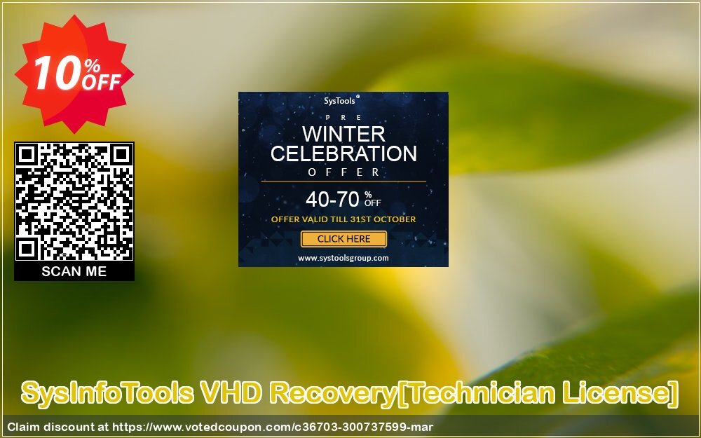 SysInfoTools VHD Recovery/Technician Plan/ Coupon, discount Promotion code SysInfoTools VHD Recovery[Technician License]. Promotion: Offer SysInfoTools VHD Recovery[Technician License] special discount 