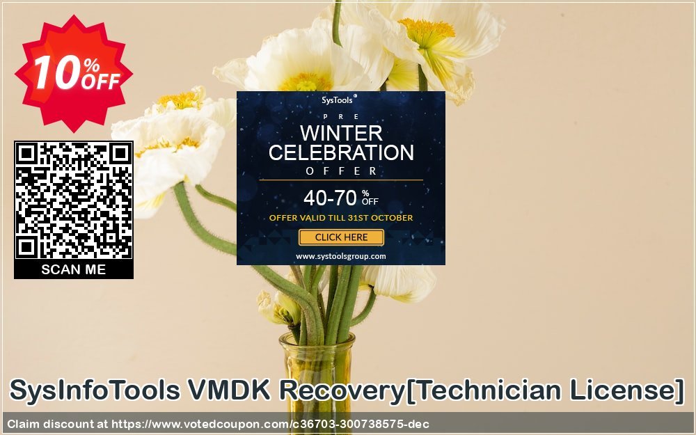 SysInfoTools VMDK Recovery/Technician Plan/ Coupon, discount Promotion code SysInfoTools VMDK Recovery[Technician License]. Promotion: Offer SysInfoTools VMDK Recovery[Technician License] special discount 