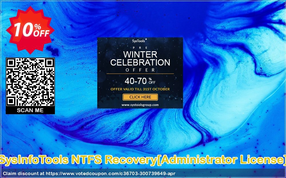 SysInfoTools NTFS Recovery/Administrator Plan/ Coupon, discount Promotion code SysInfoTools NTFS Recovery[Administrator License]. Promotion: Offer SysInfoTools NTFS Recovery[Administrator License] special discount 