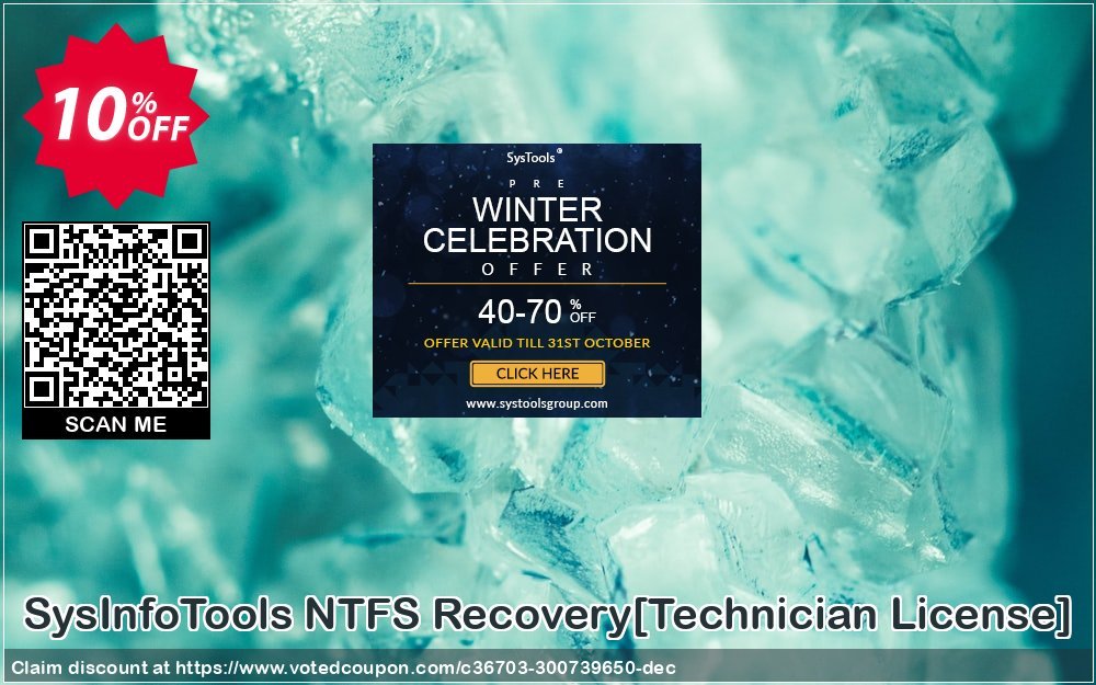 SysInfoTools NTFS Recovery/Technician Plan/ Coupon, discount Promotion code SysInfoTools NTFS Recovery[Technician License]. Promotion: Offer SysInfoTools NTFS Recovery[Technician License] special discount 
