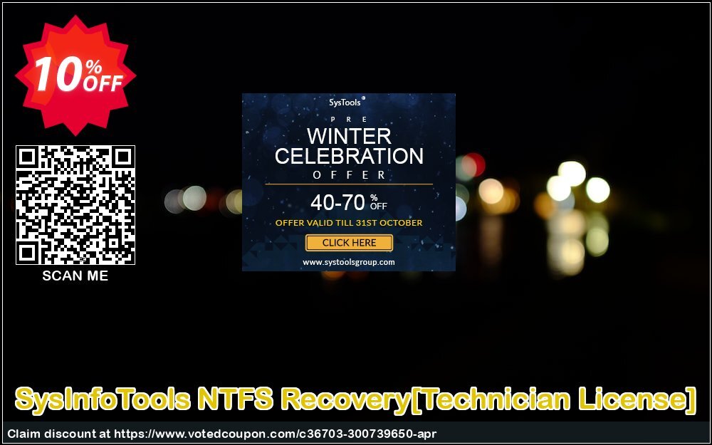 SysInfoTools NTFS Recovery/Technician Plan/ Coupon Code Apr 2024, 10% OFF - VotedCoupon