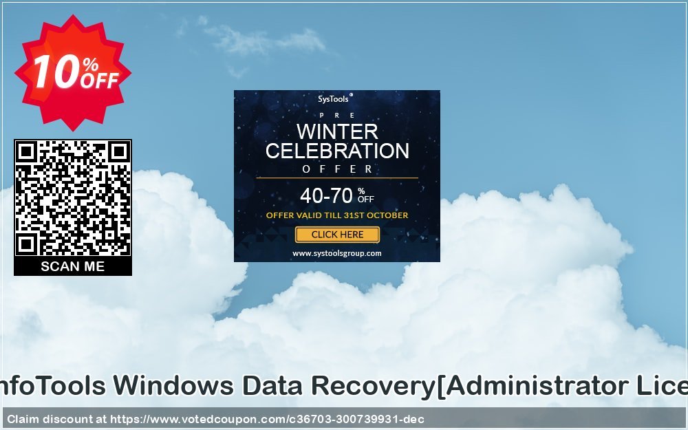 SysInfoTools WINDOWS Data Recovery/Administrator Plan/ Coupon, discount Promotion code SysInfoTools Windows Data Recovery[Administrator License]. Promotion: Offer SysInfoTools Windows Data Recovery[Administrator License] special discount 