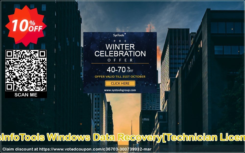 SysInfoTools WINDOWS Data Recovery/Technician Plan/ Coupon, discount Promotion code SysInfoTools Windows Data Recovery[Technician License]. Promotion: Offer SysInfoTools Windows Data Recovery[Technician License] special discount 