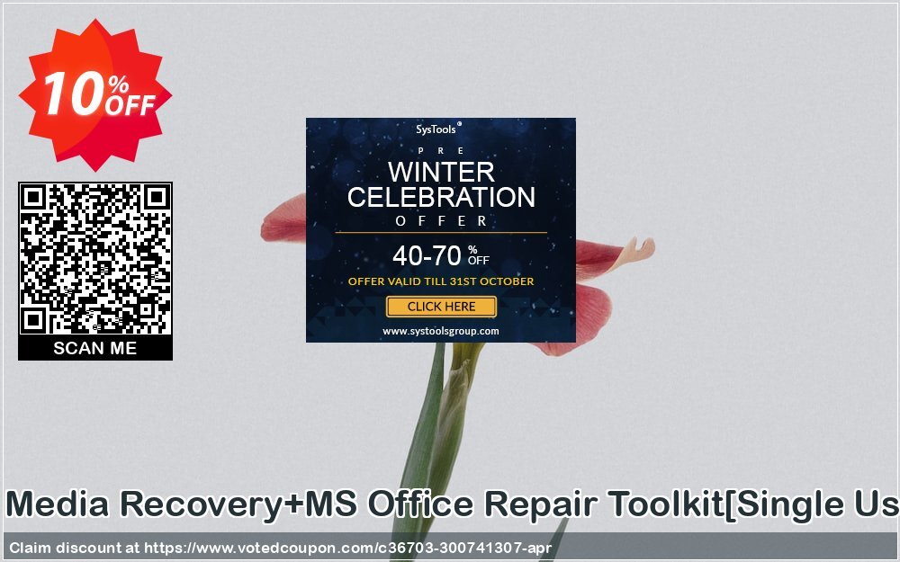 Removable Media Recovery+MS Office Repair Toolkit/Single User Plan/ Coupon Code Apr 2024, 10% OFF - VotedCoupon