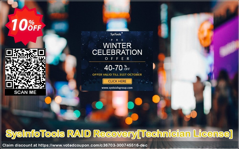 SysInfoTools RAID Recovery/Technician Plan/ Coupon Code May 2024, 10% OFF - VotedCoupon
