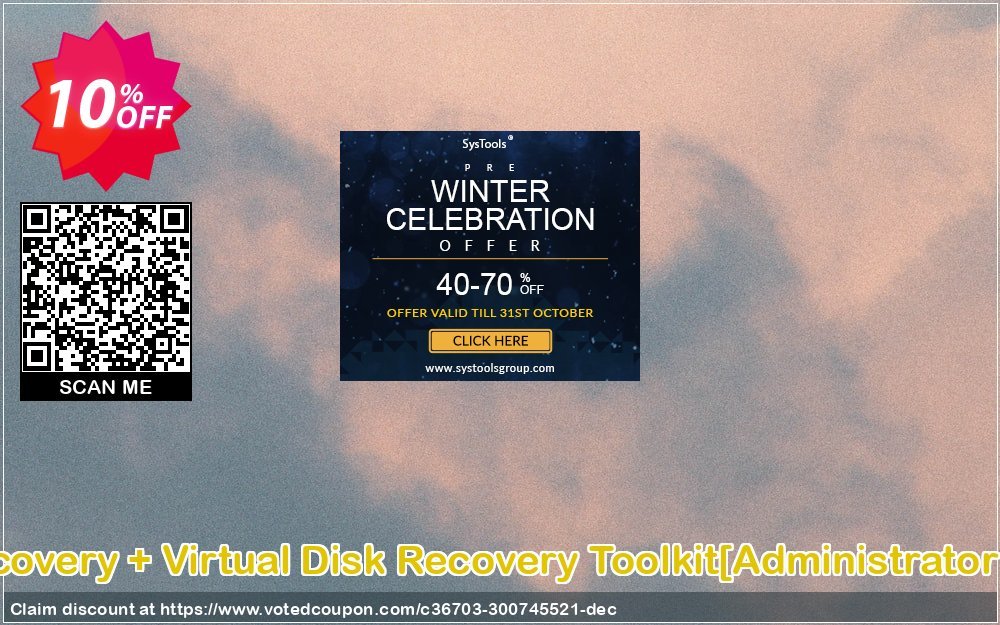 RAID Recovery + Virtual Disk Recovery Toolkit/Administrator Plan/ Coupon, discount Promotion code RAID Recovery + Virtual Disk Recovery Toolkit[Administrator License]. Promotion: Offer RAID Recovery + Virtual Disk Recovery Toolkit[Administrator License] special discount 