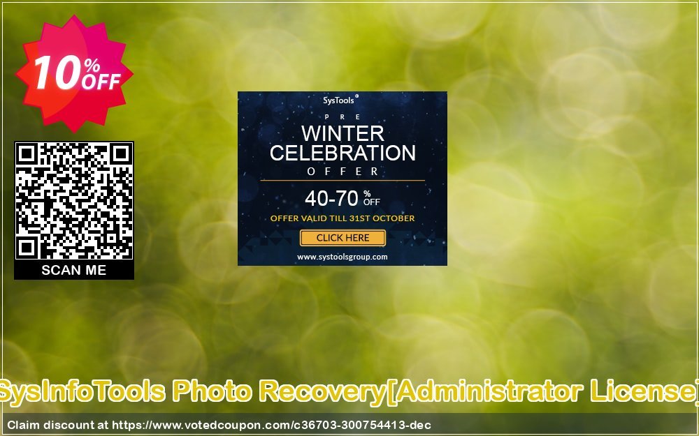 SysInfoTools Photo Recovery/Administrator Plan/ Coupon Code May 2024, 10% OFF - VotedCoupon