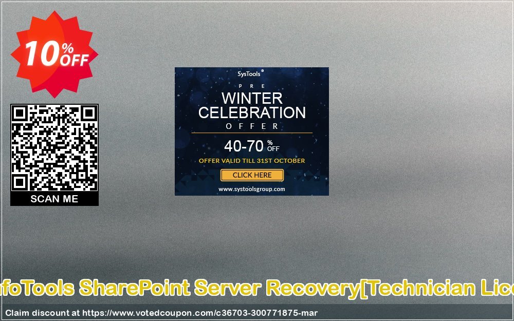 SysInfoTools SharePoint Server Recovery/Technician Plan/ Coupon, discount Promotion code SysInfoTools SharePoint Server Recovery[Technician License]. Promotion: Offer SysInfoTools SharePoint Server Recovery[Technician License] special discount 