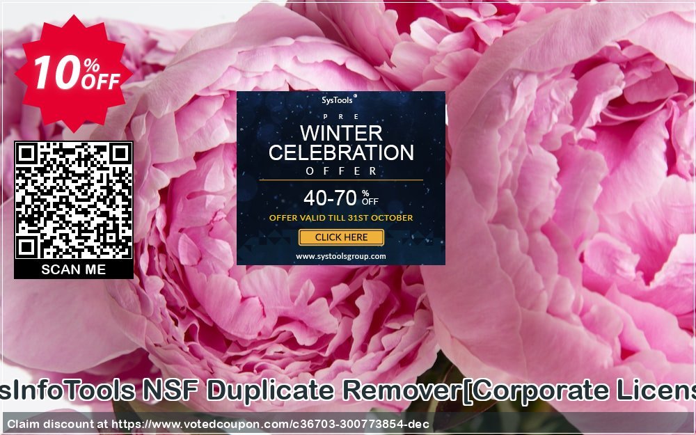 SysInfoTools NSF Duplicate Remover/Corporate Plan/ Coupon, discount Promotion code SysInfoTools NSF Duplicate Remover[Corporate License]. Promotion: Offer SysInfoTools NSF Duplicate Remover[Corporate License] special discount 