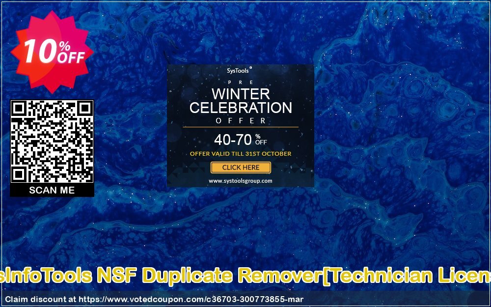 SysInfoTools NSF Duplicate Remover/Technician Plan/ Coupon, discount Promotion code SysInfoTools NSF Duplicate Remover[Technician License]. Promotion: Offer SysInfoTools NSF Duplicate Remover[Technician License] special discount 