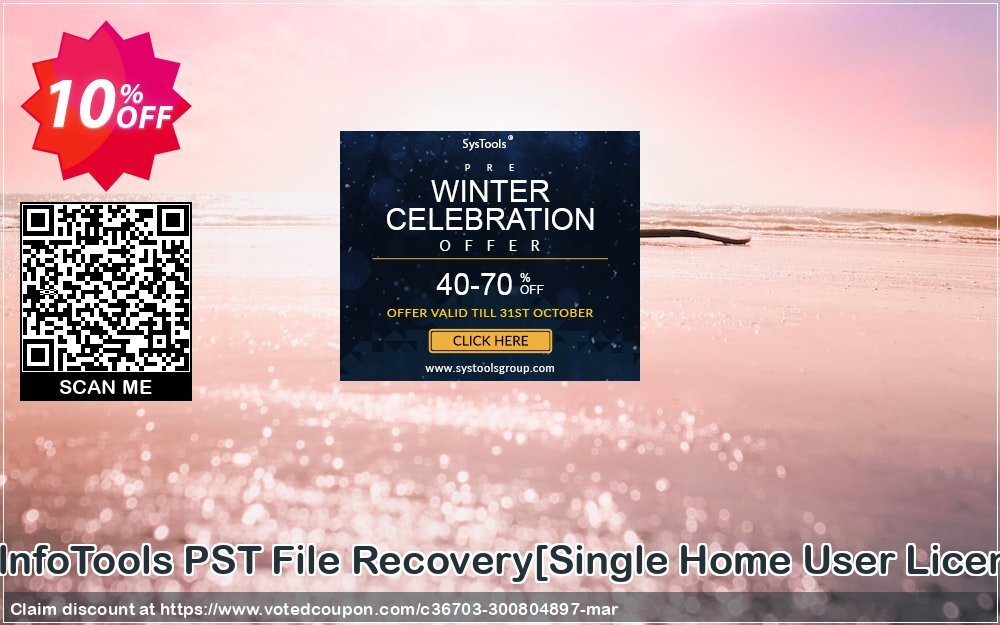 SysInfoTools PST File Recovery/Single Home User Plan/ Coupon, discount Promotion code SysInfoTools PST File Recovery[Single Home User License]. Promotion: Offer SysInfoTools PST File Recovery[Single Home User License] special discount 