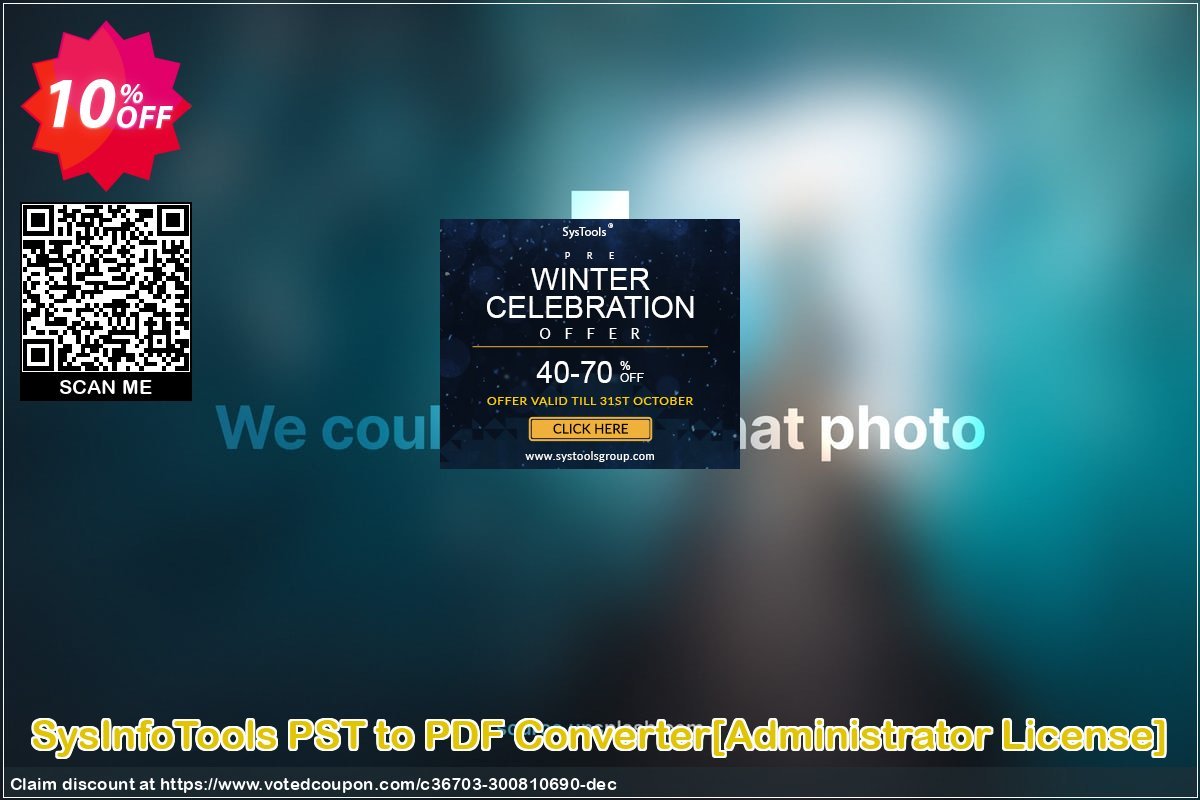 SysInfoTools PST to PDF Converter/Administrator Plan/ Coupon, discount Promotion code SysInfoTools PST to PDF Converter[Administrator License]. Promotion: Offer SysInfoTools PST to PDF Converter[Administrator License] special discount 