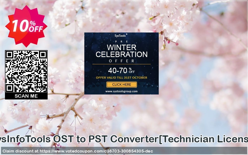 SysInfoTools OST to PST Converter/Technician Plan/ Coupon, discount Promotion code SysInfoTools OST to PST Converter[Technician License]. Promotion: Offer SysInfoTools OST to PST Converter[Technician License] special discount 