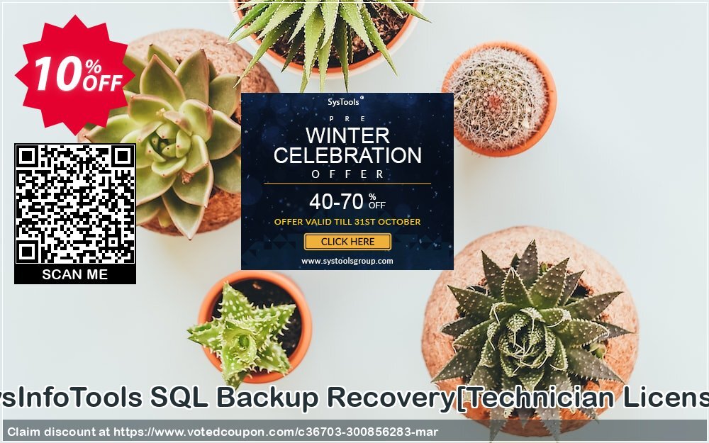 SysInfoTools SQL Backup Recovery/Technician Plan/ Coupon Code May 2024, 10% OFF - VotedCoupon