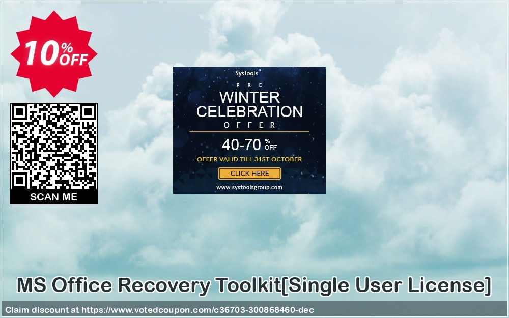 MS Office Recovery Toolkit/Single User Plan/ Coupon Code Apr 2024, 10% OFF - VotedCoupon