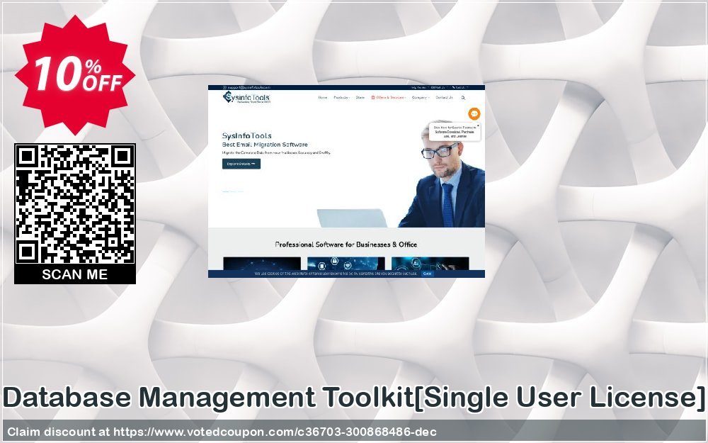Database Management Toolkit/Single User Plan/ Coupon, discount Promotion code Database Management Toolkit[Single User License]. Promotion: Offer Database Management Toolkit[Single User License] special discount 