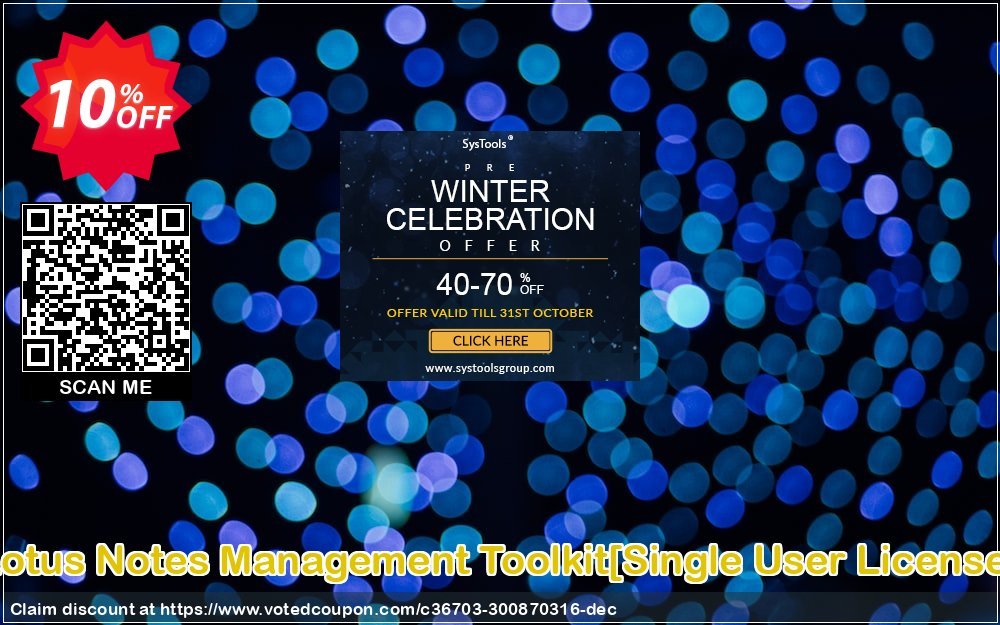 Lotus Notes Management Toolkit/Single User Plan/ Coupon, discount Promotion code Lotus Notes Management Toolkit[Single User License]. Promotion: Offer Lotus Notes Management Toolkit[Single User License] special discount 