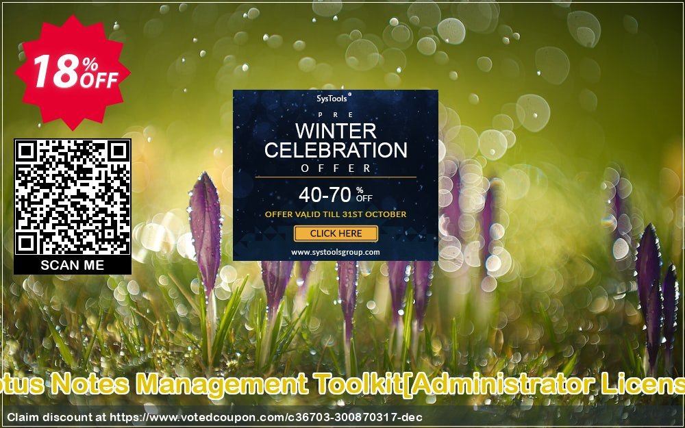 Lotus Notes Management Toolkit/Administrator Plan/ Coupon, discount Promotion code Lotus Notes Management Toolkit[Administrator License]. Promotion: Offer Lotus Notes Management Toolkit[Administrator License] special discount 