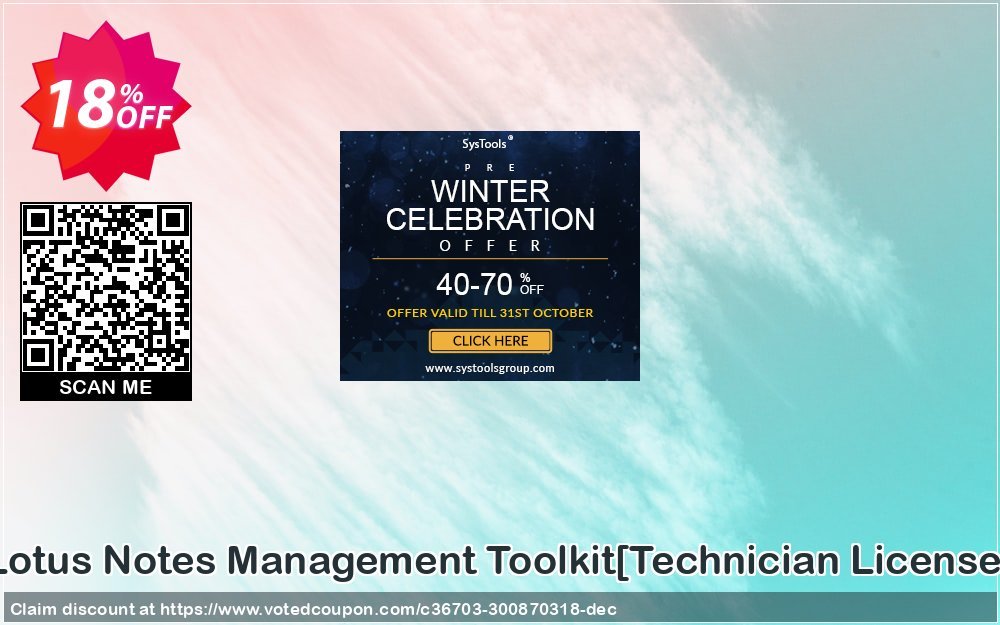 Lotus Notes Management Toolkit/Technician Plan/ Coupon, discount Promotion code Lotus Notes Management Toolkit[Technician License]. Promotion: Offer Lotus Notes Management Toolkit[Technician License] special discount 