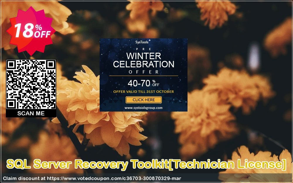 SQL Server Recovery Toolkit/Technician Plan/ Coupon Code Apr 2024, 18% OFF - VotedCoupon