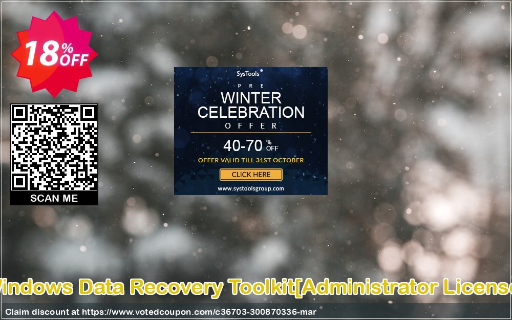 WINDOWS Data Recovery Toolkit/Administrator Plan/ Coupon, discount Promotion code Windows Data Recovery Toolkit[Administrator License]. Promotion: Offer Windows Data Recovery Toolkit[Administrator License] special discount 