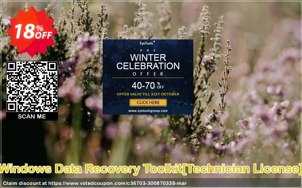 WINDOWS Data Recovery Toolkit/Technician Plan/ Coupon Code May 2024, 18% OFF - VotedCoupon