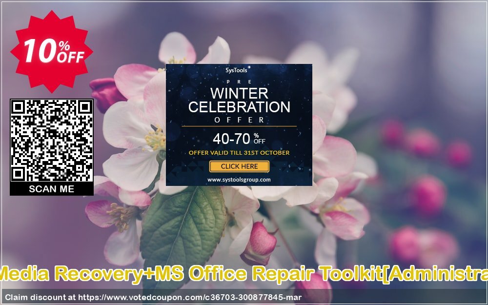 Removable Media Recovery+MS Office Repair Toolkit/Administrator Plan/ Coupon, discount Promotion code Removable Media Recovery+MS Office Repair Toolkit[Administrator License]. Promotion: Offer Removable Media Recovery+MS Office Repair Toolkit[Administrator License] special discount 