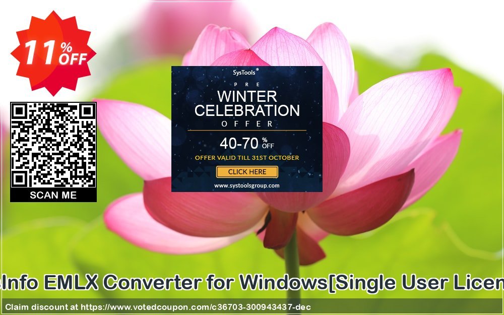SysInfo EMLX Converter for WINDOWS/Single User Plan/ Coupon Code Apr 2024, 11% OFF - VotedCoupon