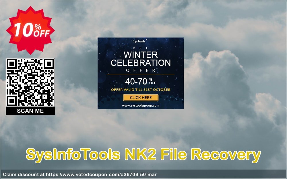 SysInfoTools NK2 File Recovery Coupon, discount SYSINFODISCOUNT. Promotion: Coupon code for SysInfo tools software