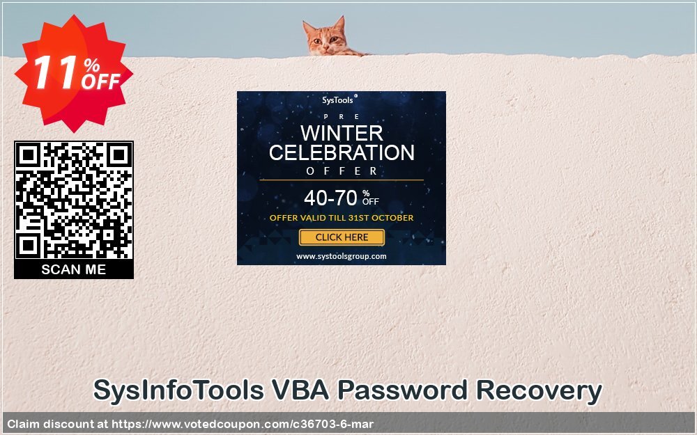 SysInfoTools VBA Password Recovery Coupon, discount SYSINFODISCOUNT. Promotion: Coupon code for SysInfo tools software