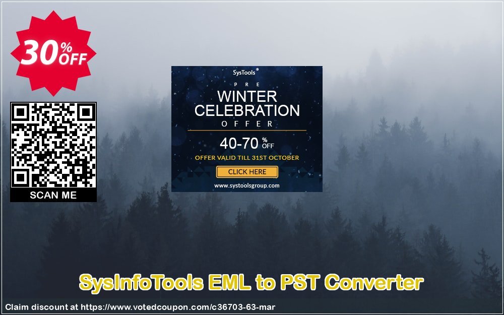 SysInfoTools EML to PST Converter Coupon, discount SYSINFODISCOUNT. Promotion: Coupon code for SysInfo tools software