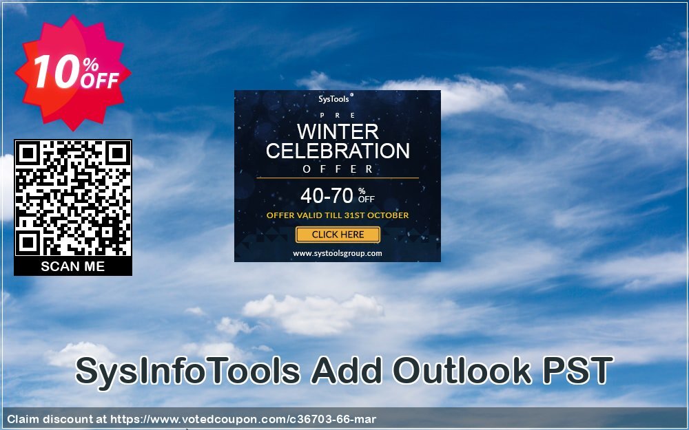 SysInfoTools Add Outlook PST Coupon, discount SYSINFODISCOUNT. Promotion: Coupon code for SysInfo tools software