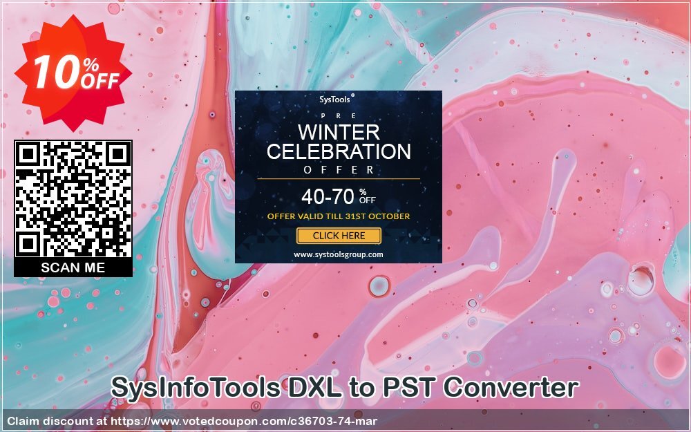 SysInfoTools DXL to PST Converter Coupon, discount SYSINFODISCOUNT. Promotion: Coupon code for SysInfo tools software