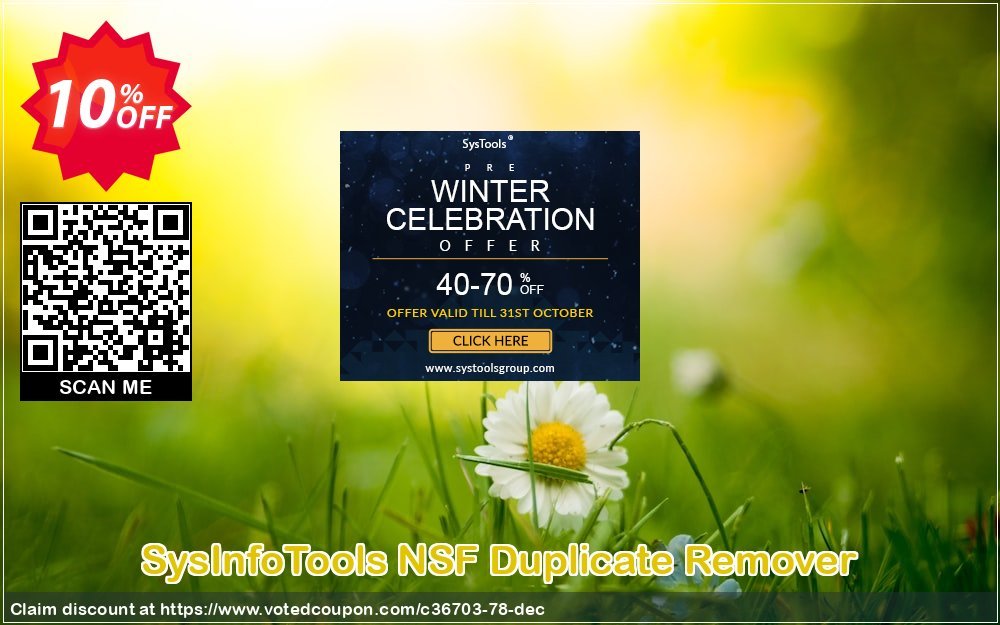 SysInfoTools NSF Duplicate Remover Coupon, discount SYSINFODISCOUNT. Promotion: Coupon code for SysInfo tools software