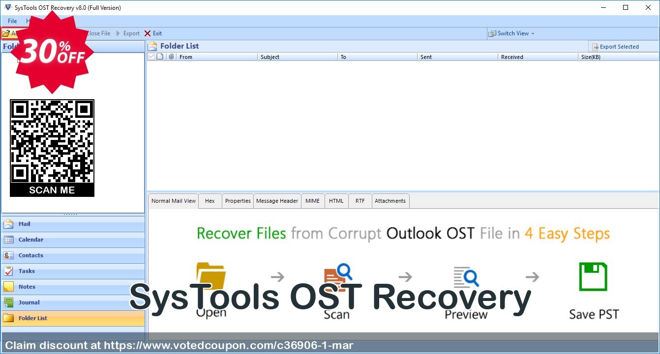 SysTools OST Recovery Coupon Code Apr 2024, 30% OFF - VotedCoupon