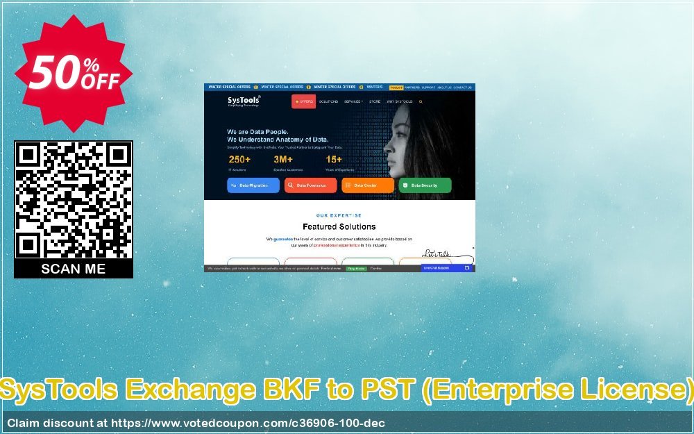 SysTools Exchange BKF to PST, Enterprise Plan  Coupon, discount SysTools coupon 36906. Promotion: 