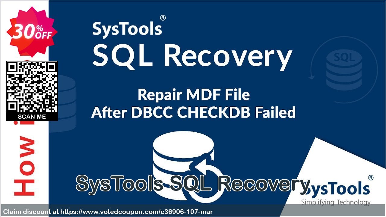 SysTools SQL Recovery Coupon Code Apr 2024, 30% OFF - VotedCoupon