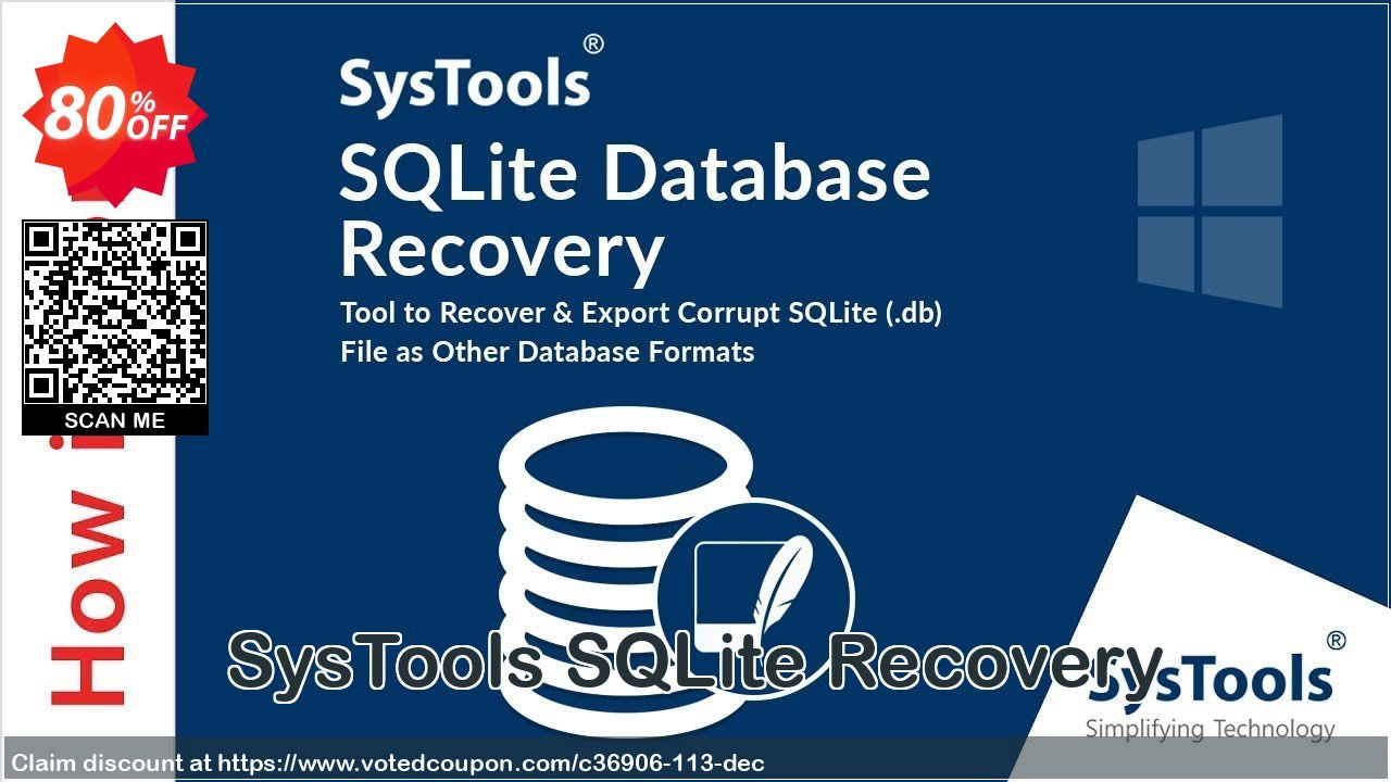 SysTools SQLite Recovery Coupon Code Apr 2024, 80% OFF - VotedCoupon