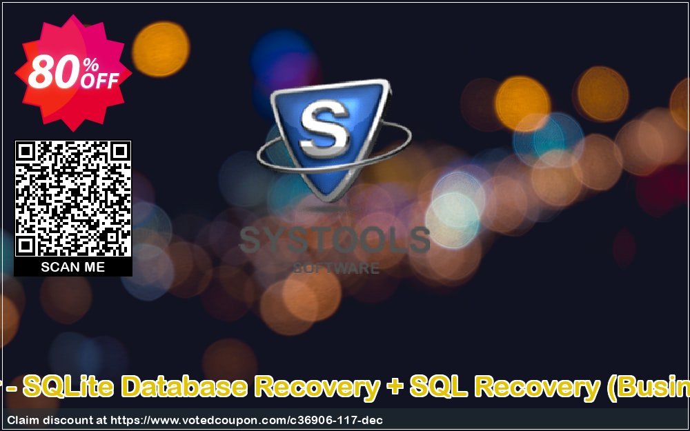 Bundle Offer - SQLite Database Recovery + SQL Recovery, Business Plan  Coupon, discount SysTools coupon 36906. Promotion: 