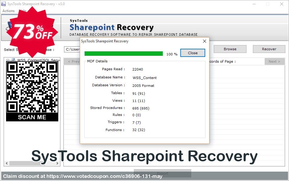 SysTools Sharepoint Recovery Coupon Code May 2024, 73% OFF - VotedCoupon