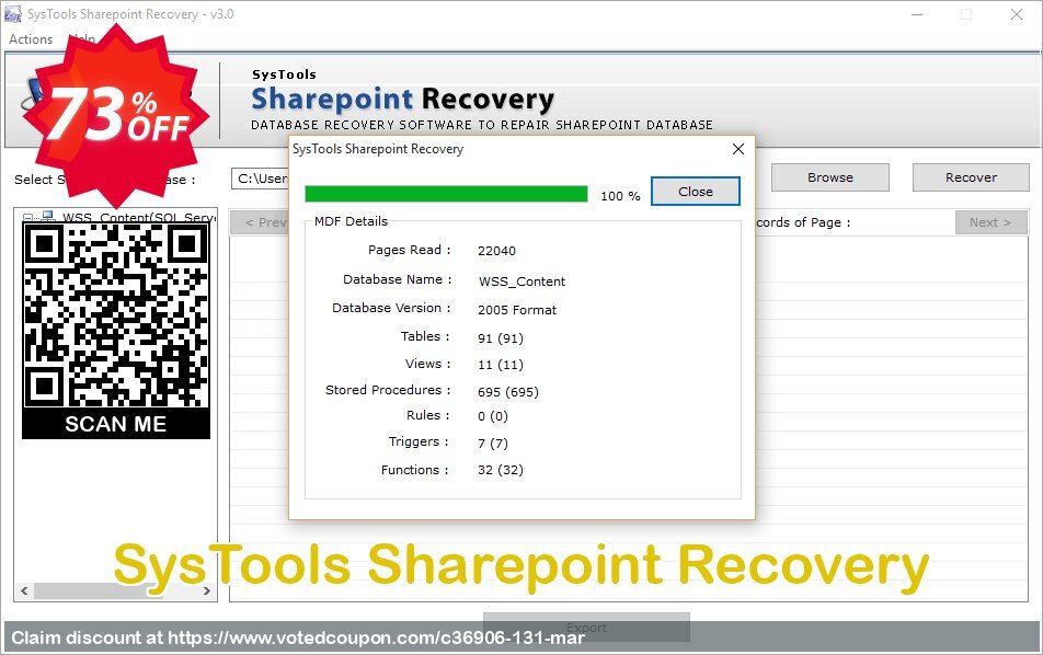 SysTools Sharepoint Recovery Coupon Code May 2024, 73% OFF - VotedCoupon