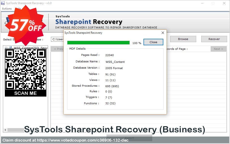 SysTools Sharepoint Recovery, Business  Coupon, discount SysTools coupon 36906. Promotion: 