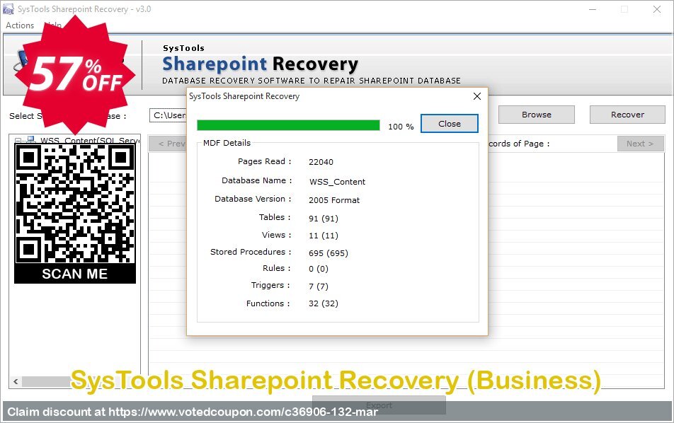 SysTools Sharepoint Recovery, Business  Coupon, discount SysTools coupon 36906. Promotion: 