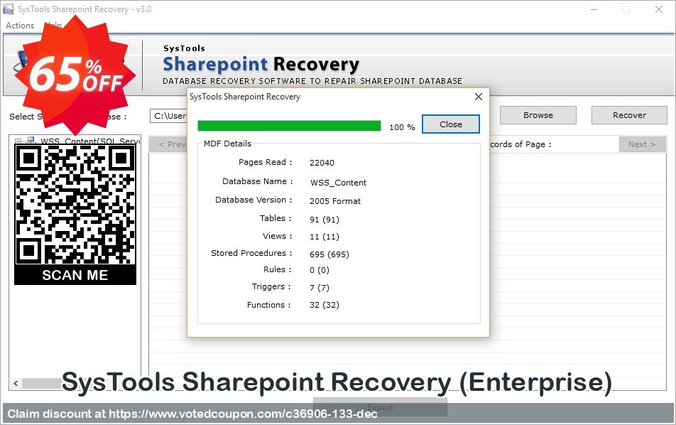 SysTools Sharepoint Recovery, Enterprise  Coupon, discount SysTools coupon 36906. Promotion: 