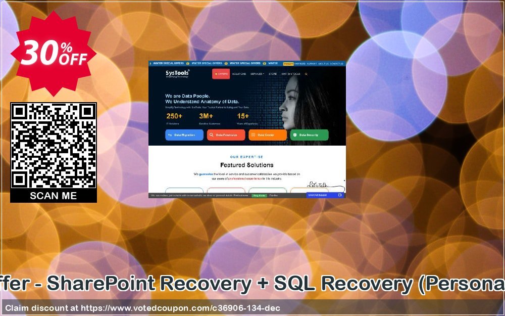 Bundle Offer - SharePoint Recovery + SQL Recovery, Personal Plan  Coupon, discount SysTools Summer Sale. Promotion: 