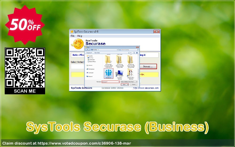 SysTools Securase, Business  Coupon, discount SysTools coupon 36906. Promotion: 