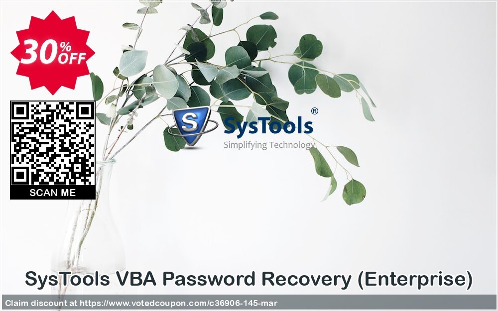 SysTools VBA Password Recovery, Enterprise  Coupon, discount SysTools coupon 36906. Promotion: 